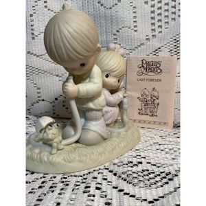 Precious Moments 522090 There shall be showers of blessings W/ Little Boy & Girl